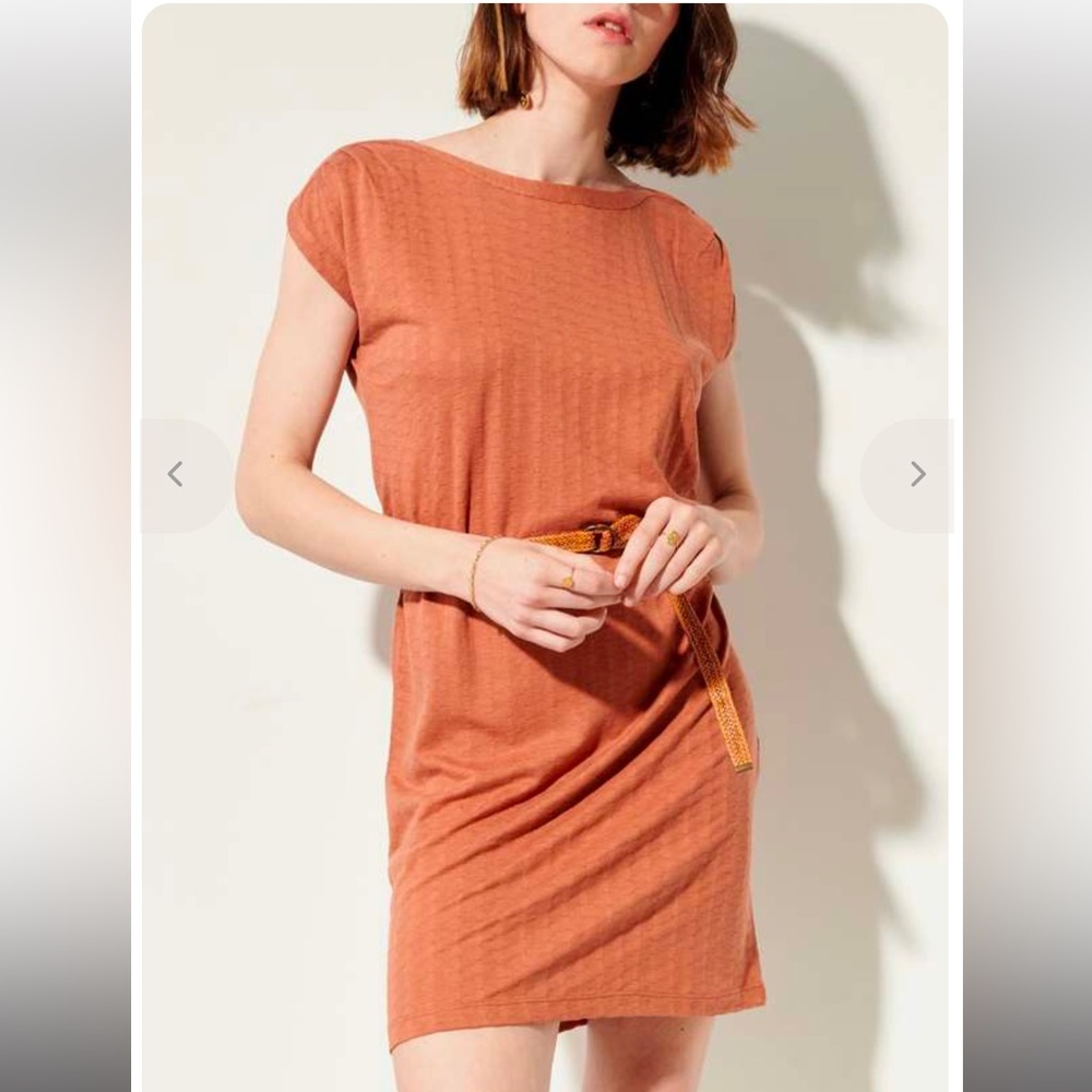 Sessun Rusty Argile Orange Soria Dress Sz S